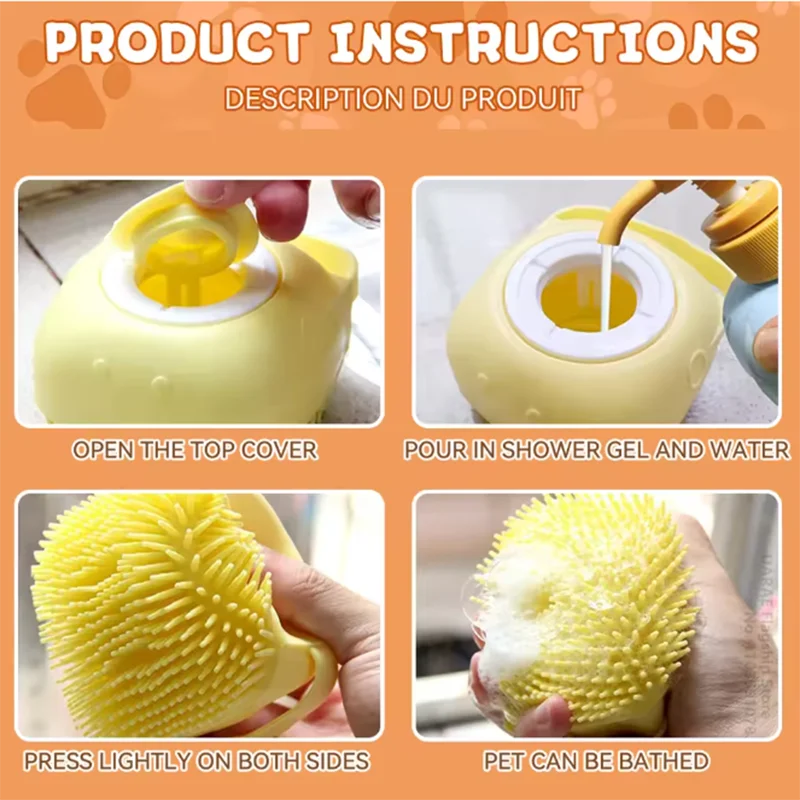 Gentle Silicone Pet Brush